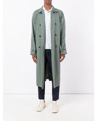 Оливковое длинное пальто от Jil Sander