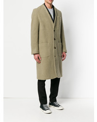 Оливковое длинное пальто от Societe Anonyme