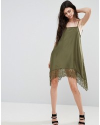 Оливковое кружевное платье от Vero Moda