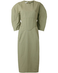 Оливковое льняное платье от Stella McCartney
