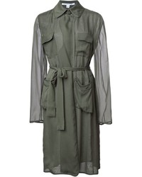 Женское оливковое пальто дастер от Diane von Furstenberg