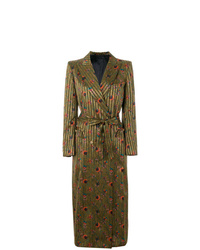 Женское оливковое пальто с принтом от Blazé Milano