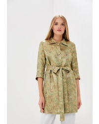 Женское оливковое пальто с принтом от Lyargo