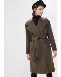 Женское оливковое пальто от Alina Assi