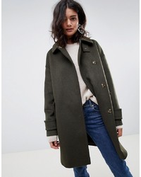 Женское оливковое пальто от ASOS DESIGN