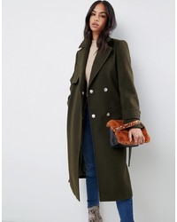 Женское оливковое пальто от ASOS DESIGN