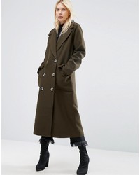 Женское оливковое пальто от Asos