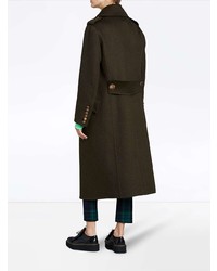 Женское оливковое пальто от Burberry