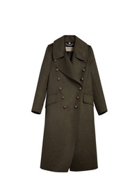Женское оливковое пальто от Burberry