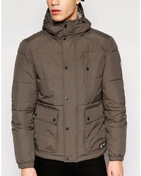 Мужское оливковое пальто от Puffa