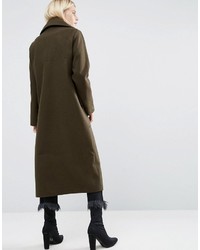 Женское оливковое пальто от Asos