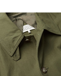Мужское оливковое пальто от Maison Margiela