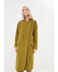 Женское оливковое пальто от Gamelia