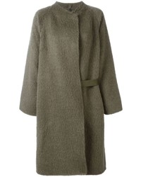 Женское оливковое пальто от Helmut Lang