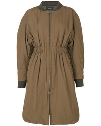Женское оливковое пальто от Isabel Marant