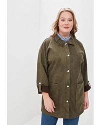 Женское оливковое пальто от Lavira