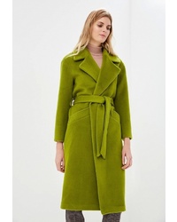 Женское оливковое пальто от Lezzarine