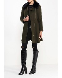 Женское оливковое пальто от LOST INK