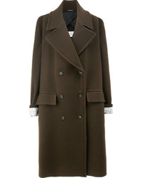 Женское оливковое пальто от Maison Margiela