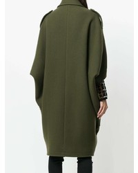 Женское оливковое пальто от Moschino