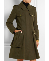 Женское оливковое пальто от Moschino Cheap & Chic
