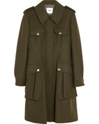 Женское оливковое пальто от Moschino Cheap & Chic