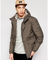 Мужское оливковое пальто от Puffa