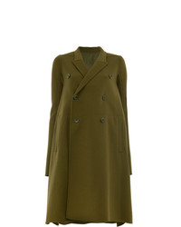 Женское оливковое пальто от Rick Owens