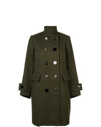Женское оливковое пальто от Sacai