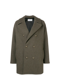 Женское оливковое пальто от Saint Laurent