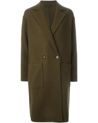 Женское оливковое пальто от Theory