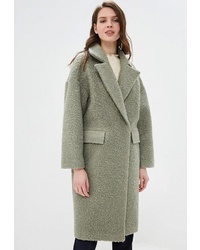 Женское оливковое пальто от Villagi