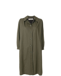 Женское оливковое пальто от Yves Saint Laurent Vintage
