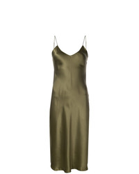 Оливковое платье-комбинация от Nili Lotan