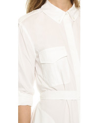 Оливковое платье-макси от Equipment