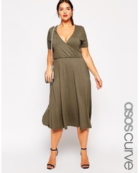 Оливковое платье-миди от Asos