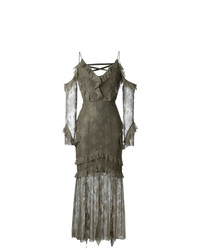 Оливковое платье-миди от Manning Cartell