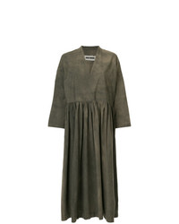 Оливковое платье-миди от Uma Wang