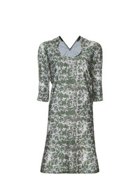 Оливковое платье прямого кроя с принтом от Wendy Jim