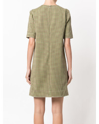 Оливковое платье прямого кроя от Marni
