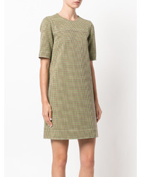 Оливковое платье прямого кроя от Marni