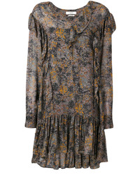 Оливковое платье с принтом от Etoile Isabel Marant