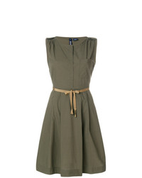 Оливковое платье с пышной юбкой от Woolrich
