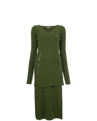 Оливковое платье-свитер от Nehera
