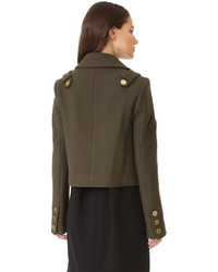 Женское оливковое полупальто от Tibi