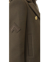 Женское оливковое полупальто от Tibi