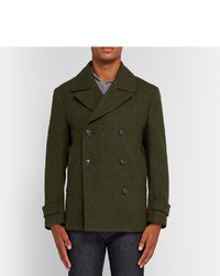 Женское оливковое полупальто от Officine Generale