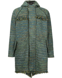 Мужское оливковое твидовое пальто от Coohem