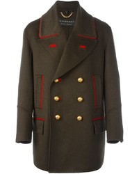 Мужское оливковое шерстяное пальто от Burberry