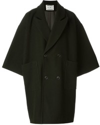 Мужское оливковое шерстяное пальто от Henrik Vibskov